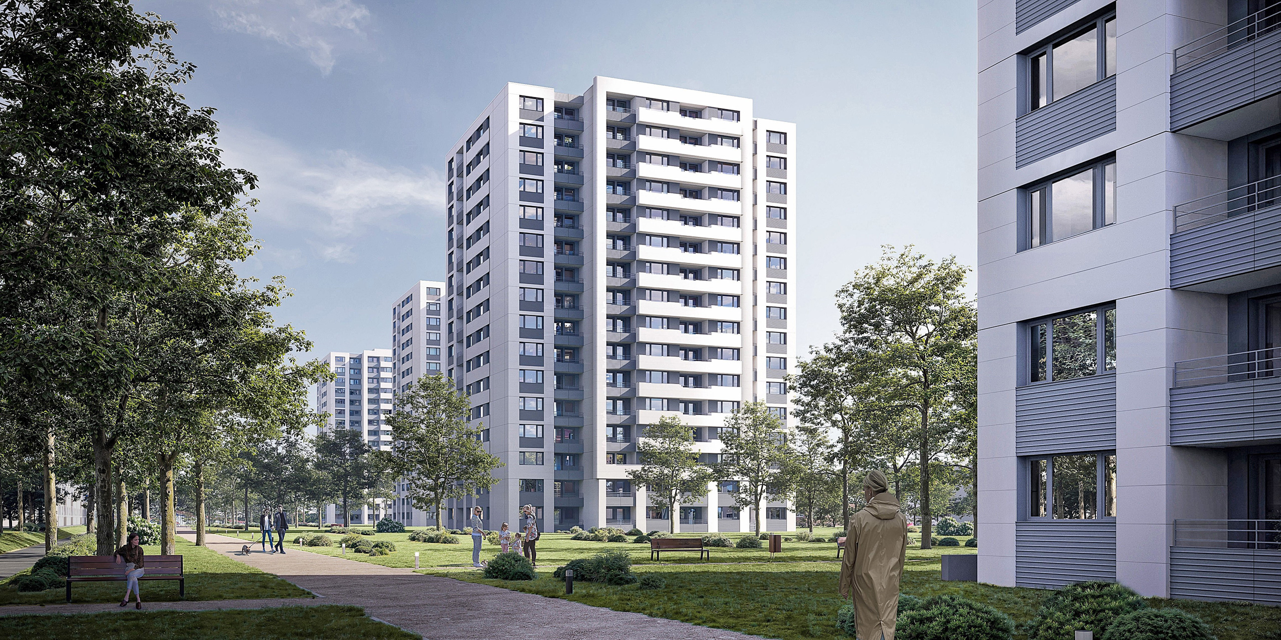 Neugestaltung und Sanierung von vier Hochhäusern in Hamburg - Horn
