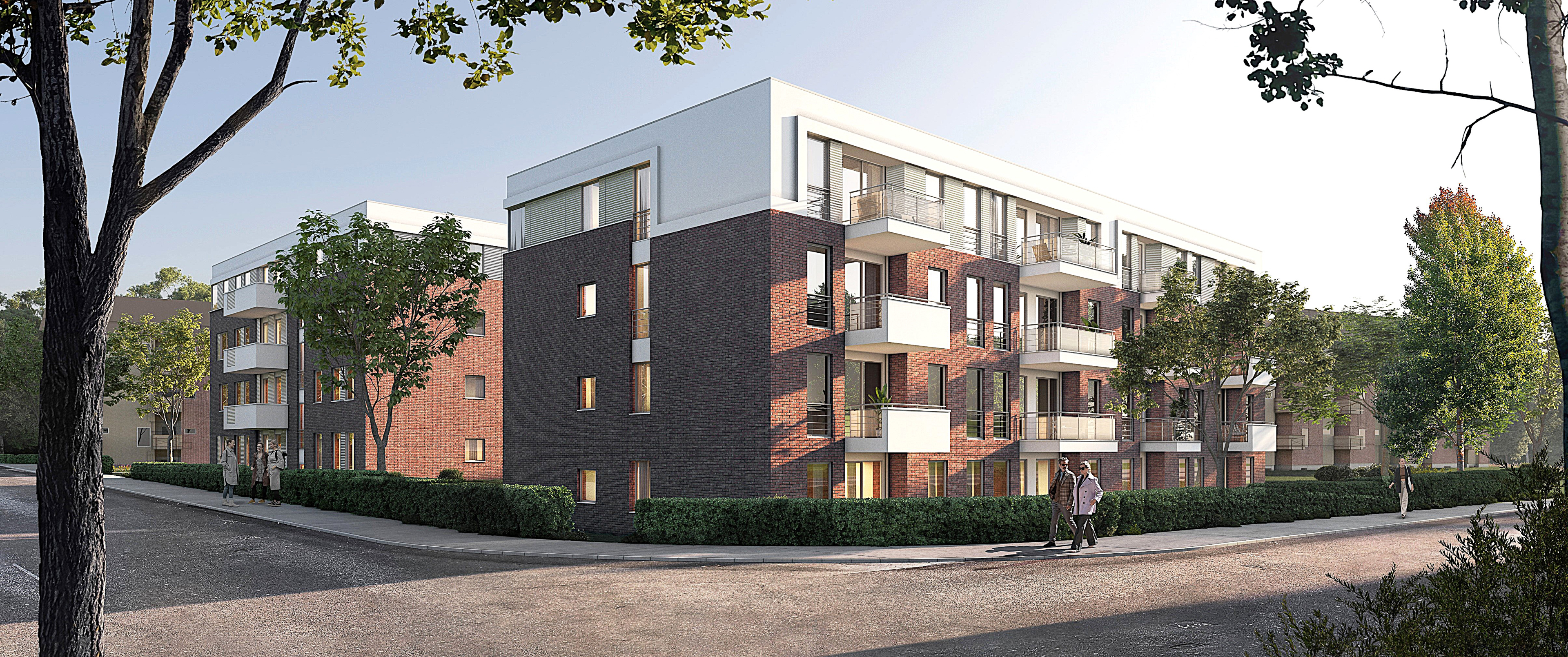 hegholt-baufeld_2-neubau-wohngebaeude Neubau von zwei viergeschossigen Wohnhäusern mit Unterkellerung in Hamburg-Wandsbek.